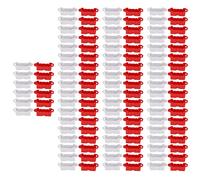 VBESTLIFE Barrière Routière de Piste de Course de Voiture Télécommandée, 120 Pièces, Robuste, Simple et Portable pour la Dérive, Plastique Rouge + Blanc