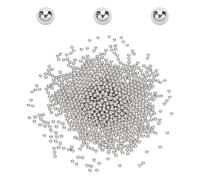 VBESTLIFE Billes de Polissage en Acier Inoxydable, 1 Livre, Billes en Acier Inoxydable, Billes D'espacement Rondes et Lisses en Métal, Billes en Vrac pour Polissage de Précision (3mm / 0.12in Size)