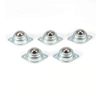 VBESTLIFE Billes de roulement de Transfert, 5 pièces en Acier de Fer Universel 2 Trous roulement à Billes à roulement à Billes pour convoyeur, Support à Rouleaux, Transmission