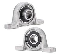 VBESTLIFE Bloc d'oreiller de roulement à Billes de diamètre d'alésage, KP001 12mm roulements de Bloc d'oreiller alésage de Bride Support Auto-Ajustable monté au Centre