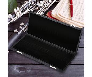 VBESTLIFE Boîte à Anches pour Hautbois, Support à Anches en Bois avec Design Résistant à l'humidité, étui de Rangement Portable pour 12 Pièces, Couverture élégante en Cuir PU, Organisateur de (20PCS)