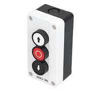 VBESTLIFE Boîte de Commutation Momentanée étanche, Contrôle Haut et Bas pour Treuil, Porte Roulante, Camion, Levage Arrière, Champ de Contrôle Industriel, Coque ABS (SGKJ-3N)