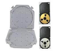 VBESTLIFE Boîte de Rangement à Ruban à Vide de 7 Pouces, Support de Bande Audio en Bobine à épreance en Plastique avec Papier D'étiquette, pour Les Bandes Audio Universal Open Reel (Gray)