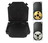 VBESTLIFE Boîte de Rangement à Ruban à Vide de 7 Pouces, Support de Bande Audio en Bobine à épreance en Plastique avec Papier D'étiquette, pour Les Bandes Audio Universal Open Reel (Black)