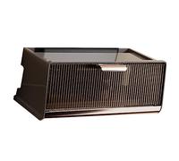 VBESTLIFE Boîte de Rangement de Routeur Murale de Grande capacité avec Couvercle pour Un Rangement soigné, Boîtier de Multiprise pour Chambre à Coucher, Salon (Couleur café Taille Moyenne)