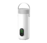 VBESTLIFE Bouilloire électrique de Voyage, Chaudière Portative de l'eau de L'acier Inoxydable 350ml avec la Batterie 27000mAh et Le Contrôle de Température futé, pour la Randonnée de