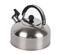 VBESTLIFE Bouteille de Camping Sifflante en Acier Inoxydable, Bouilloire Légère et Durable de 3L pour la Randonnée, Base à ébullition Rapide pour l'extérieur (Couleur inox)