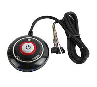 VBESTLIFE Bouton d'alimentation du PC, Boîtier D'ordinateur de Bureau, Interrupteur d'alimentation Marche/arrêt du Disque Dur, Bouton Hôte de L'ordinateur pour café Internet (2 USB)