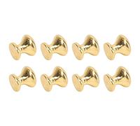 Vbestlife Boutons de Poignée Miniatures, Boutons de Poignée Miniatures pour Maison de Poupée Facile à Installer Tête Ronde Échelle 1:12 Empêche la Décoloration pour Les Tiroirs (Or)