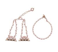 VBESTLIFE Bracelet de Montre en Perles pour Montres IOS 38 40 41 42 44 45 49 Mm, Bracelet de Montre élastique et Extensible Fait à la Main pour Femme (Rose)