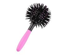 VBESTLIFE Brosse à Cheveux Boule Ronde, Brosse à Friser Sphérique 3D 360 ° pour la Coiffure, pour Filles aux Cheveux Longs et Fragiles