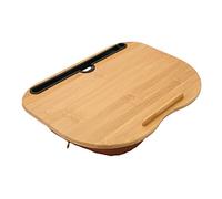 VBESTLIFE Bureau pour Ordinateur Portable, Bureau Portable avec Coussin d'oreiller, Convient pour Ordinateur Portable jusqu'à 15,6 Pouces, Bureau avec Support de Téléphone et Rebord