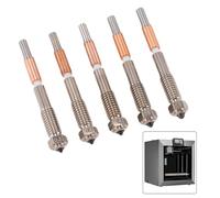 VBESTLIFE Buses D'extrudeuse Bimétalliques 5 Pièces Adaptées pour QIDI Plus4, Ensemble de Buses D'imprimante 3D Haute Douceur 0,2 Mm 0,4 Mm 0,6 Mm 0,8 Mm, Conception à Démontage Rapide