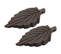 VBESTLIFE Butée de Porte en Forme de Feuille, 2 Pièces (BROWN)