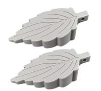 VBESTLIFE Butée de Porte en Forme de Feuille, 2 Pièces (GREY)