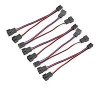 VBESTLIFE Câble Adaptateur de Ventilateur Femelle 3 Broches vers Mâle 3 Broches + 2, Cordon Convertisseur Haute Performance pour Une Installation Facile, Lot de 5 Fils Convertisseurs pour