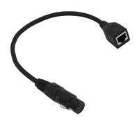 VBESTLIFE Câble Adaptateur XLR 5 Broches Femelle vers RJ45 Femelle, Connecteur Ethernet XLR Femelle vers RJ45 de 11,8 Pouces, Extension CAT5 pour la Série de Contrôleurs Con