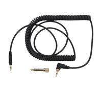VBESTLIFE Câble Audio de Remplacement du Casque pour EAH-DJ1200, Câble à Ressort Extensible avec Fiche Stéréo de 3,5 Mm et Adaptateur de 6,3 Mm, 4,59-10,83 Pieds