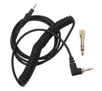 VBESTLIFE Câble Audio de Remplacement pour DJ HDJ-Cue1 HDJ-Cue1BT HDJ-X5 HDJ-X7 HDJ-S7, Fil à Ressort étendu avec Fiche Stéréo de 3,5 Mm et Adaptateur de 6,35 Mm