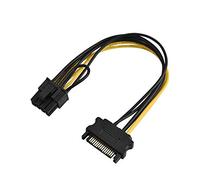 VBESTLIFE Câble d'alimentation PCI-E 15 Broches SATA à 8 Broches, câble Adaptateur d'alimentation SATA 15 Broches mâle à 8 Broches Femelle PCI-E PCI Express(Câble SATA Simple de 20 cm)