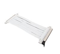 VBESTLIFE Câble de Riser D'extension PCIE 3.0 X16, Câble D'extension de Carte Graphique Haute Vitesse GPU à Angle Droit Flexible monté Verticalement (Blanc)