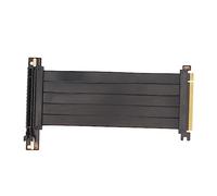 VBESTLIFE Câble D'extension PCIe 4.0 X16, Câble Montant Flexible Haute Vitesse blindé EMI avec Connecteur PCIe Femelle 90° (Black)