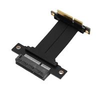VBESTLIFE Câble D'extension PCIe 4.0 X4 Mâle 90 ° vers Femelle 180 ° 8Gbps GPU Câble D'extension de Carte Graphique pour Carte de Capture, Carte SSD RAID, GPU (5 cm)