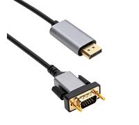 VBESTLIFE Câble DisplayPort vers VGA, Adaptateur de Connecteur plaqué or de 2 Mètres, pour Moniteur Full HD 1080p, Projecteur, Ordinateur de Bureau