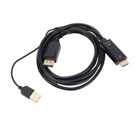 VBESTLIFE Câble HDMI vers DP 60 Hz, Cordon Adaptateur de Sortie 4K 60 Hz de Longueur 1,8 M avec Connecteur plaqué Or 24 Carats, pour Divers Appareils D'affichage