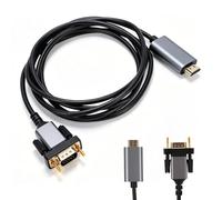 VBESTLIFE Câble HDMI vers VGA 6,56 Pieds, Câble Adaptateur Unidirectionnel Mâle vers Mâle avec Connecteurs Plaqués Or pour Ordinateur Portable, Moniteur, Projecteur HDTV