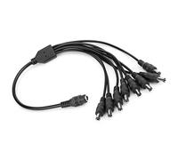 VBESTLIFE Câble Répartiteur d'alimentation 8 Canaux pour Caméras de sécurité, Pratique et économique, Alimentez 8 Caméras avec 1 Adaptateur, Facile à Utiliser