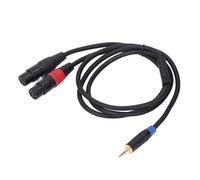 VBESTLIFE Câble Répartiteur Double XLR Femelle vers 3,5 Mm en Y, Câble Micro Stéréo Double XLR vers 3,5 Mm, 2 XLR Femelle vers Mini Jack 1/8 Cordon de Microphone Répartiteur en Y (3)