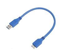 VBESTLIFE Câble USB 3.0 A vers Micro B, Transfert de Données Rapide, Cordon de Synchronisation 5Gbps avec Blindage Entièrement Métallique, pour Disque Dur Externe PC Portable (30cm / 11.81in)