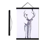 VBESTLIFE Cadre d'affichage en Bois magnétique, Cadre Photo Noir Frame DIY Affiche Défilement Impressions pour accrocher Les Affiches ou Les peintures au Mur(21CM)