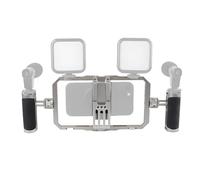 VBESTLIFE Cage de Montage Vidéo pour Téléphone avec Double Poignée, Extension Multi-Interface et Trous de Vis de 1/4", Stabilisateur Universel pour Smartphone Vlogging
