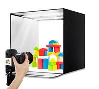 VBESTLIFE Caisson Lumineux de Studio Photo Portable, Cabine de Photographie Pliable de 15,7 X 15,7 Pouces avec 72 LED CRI 95 à intensité Variable sur 10 Niveaux 3000K-6000K pour Les