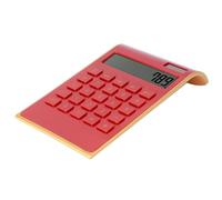 VBESTLIFE Calculatrice de Bureau Portable Ultra Fine à énergie Solaire pour Le Bureau à Domicile et Les Affaires, écran LCD à 10 Chiffres Rouge (Rouge)