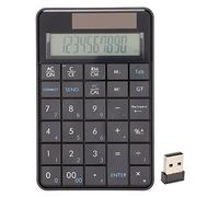 VBESTLIFE Calculatrice Numpad, 29 Touches 2 en 1 2,4 GHz Calculatrice USB sans Fil Clavier Numérique avec Panneau Solaire, pour Ordinateurs Portables, Banques, Écoles, Comptabilité Financière
