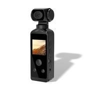VBESTLIFE Caméra Corporelle 4K avec Microphone Externe, Mini Caméra Vidéo et Audio avec Objectif Rotatif à 270° et Coque étanche pour Le Sport de Plein Air