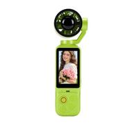 VBESTLIFE Caméra d'action 4K avec Ventilateur, Objectif Rotatif à 180 °, écran de 1,97 Pouces, Caméscope Vlog Portable pour Les Sports de Plein Air et Les Voyages (Green)