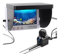 VBESTLIFE Caméra de Pêche sous-Marine, Détecteur de Poisson Portable 1080P avec Câble de 164 Pieds, Objectif 5MP, Lumière de Vision Nocturne, écran 4,3 Pouces, pour la Pêche en Bateau sur