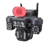 VBESTLIFE Caméra de sécurité Solaire, Caméra étanche sans Fil IP66 avec Détection Humaine à 360 ° AI, Bulite dans Une Batterie Rechargeable de 8000mAh