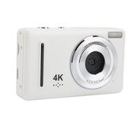 VBESTLIFE Caméra Numérique 4K, Appareil Photo VLog Autofocus 64MP, Caméra de Tournage de Point de Voyage Compact 18x Zoom Compact pour Débutant, Anti-Shake (White)