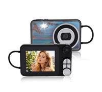 VBESTLIFE Caméra Numérique 4K, Caméra VLog de Focus Auto 48MP avec Dual Lens FHD, Zoom Numérique 18X, Camera Compact Youtube pour Débutant pour Adolescents (Black)