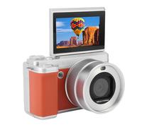 VBESTLIFE Caméra Numérique 5K pour la Photographie, 80MP Dual Lens Autofocus WiFi Vlog Caméra pour Youtube, 18x Zoom, 3 "180 ° Caméra de Voyage Compact à écran Compact Compact (Brown)