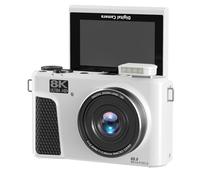 VBESTLIFE Caméra Numérique 8K pour la Photographie, 88MP Autofocus WiFi Travel Vlog Camera avec Zoom Numérique 18x, écran de Feuillette de 3 "180 °, Lumière de Remplissage (White)