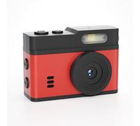 VBESTLIFE Caméra Porte-clés, Caméra Compacte 1080P HD 12MP avec Lumière de Remplissage LED, écran de 0,96 Pouces, pour la Photographie de Voyage en Plein Air (Noir Rouge)