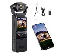 VBESTLIFE Caméra Vidéo Portable 4K avec Tête Rotative à 180° et WiFi, Caméscope Grand Angle avec écran D'affichage de 1,69 Pouces avec Application pour L'enregistrement de Vlogging de