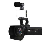 VBESTLIFE Caméscope 4K, Caméra Vidéo à Zoom Optique 6X 56MP, Zoom Numérique 20x avec écran Tactile Rotatif de 4 Pouces, Micro Externe et Lumière D'appoint, Télécommande