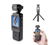 VBESTLIFE Caméscope Vidéo 1080p, Appareil Photo Numérique Portable avec écran HD de 1,53 '', Batterie de 1960mAh, Objectif Rotable, Stabilisation Multi-axe